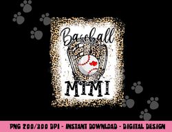 Bleached Baseball Mimi Leopard Game Day Baseball Mothers day png, sublimation copy