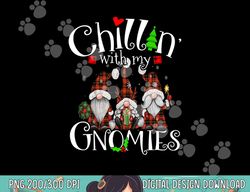 Chillin With My Gnomies, Christmas Red Gnomes Plaid Buffalo  png,sublimation copy