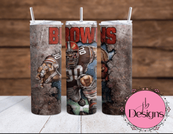 Cleveland Browns Sublimation tumbler wraps 20oz and 30oz included