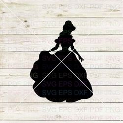 Belle Silhouette Beauty And The Beast 049 Svg Dxf Eps Pdf Png, Cricut, Cutting file, Vector, Clipart