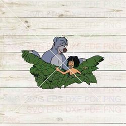 Mowgli And Baloo The Jungle Book 008 Svg Dxf Eps Pdf Png, Cricut, Cutting file, Vector, Clipart