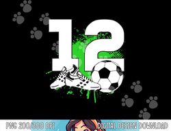 12th Birthday Boys 12 Years Soccer Football Player Birthday png, sublimation copy