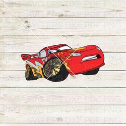 Lightning Mcqueen Car Cars 008 Svg Dxf Eps Pdf Png, Cricut, Cutting file, Vector, Clipart