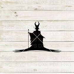 Maleficent Silhouette 005 Svg Dxf Eps Pdf Png, Cricut, Cutting file, Vector, Clipart