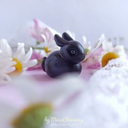 Black bunny ornament