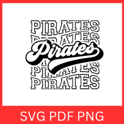 Pirates Echo Svg | Pirates SVG | Pirates Typography |  Pirate Mascot Svg |  Pirates Baseball Svg |  Pirates Football Svg