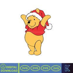 Winnie Pooh Christmas Svg, Christmas Svg, Christmas Pooh svg, Winnie The Pooh Christmas cricut (17)
