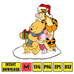 Winnie Pooh Christmas Svg, Christmas Svg, Christmas Pooh svg, Winnie The Pooh Christmas cricut, Instant Download (50)