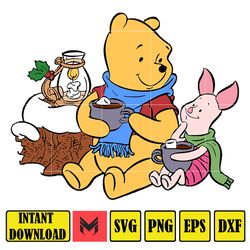 Winnie Pooh Christmas Svg, Christmas Svg, Christmas Pooh svg, Winnie The Pooh Christmas cricut, Instant Download (58)