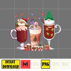 Christmas Coffee Latte Png, Christmas Coffee Png, Christmas Png, Pink Christmas Coffee Png, Printable File (16)