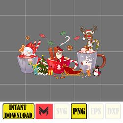 Christmas Coffee Latte Png, Christmas Coffee Png, Christmas Png, Pink Christmas Coffee Png, Printable File (17)