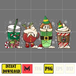 Christmas Coffee Latte Png, Christmas Coffee Png, Christmas Png, Pink Christmas Coffee Png, Printable File (36)