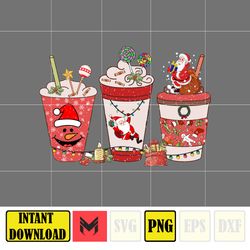 Christmas Coffee Latte Png, Christmas Coffee Png, Christmas Png, Pink Christmas Coffee Png, Printable File (5)