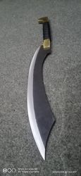 Super sharp Steel Beautiful Handmade Carbon Steel (1095) 25 inches Hunting Khopesh Sword with Leather sheath SSS-00652