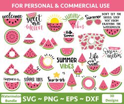 Watermelon SVG bundle, Summer Fruit svg, Watermelon Slice, Cut file, Layered Cut, Cricut, Silhouette,Watermelon Logo svg