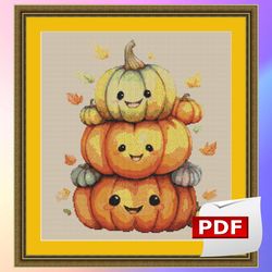 Pumpkin Cross Stitch Pattern  Instant PDF Download Pumpkin Cross Stitch Pattern