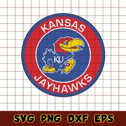 Kansas Jayhawks Cricle Logo Svg, Kansas Jayhawks Svg, NCAA Svg, Sport Svg, Png Dxf Eps, Instant Download