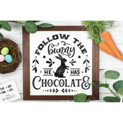 Follow the bunny svg, Easter Bunny SVG,  Cottontail Farms SVG, Easter Bunny svg, Vintage Easter svg