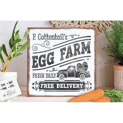 Peter Cottontail egg farm svg, Cottontail SVG, Easter SVG,  Cottontail Farms SVG, Easter Bunny svg, Vintage Easter svg