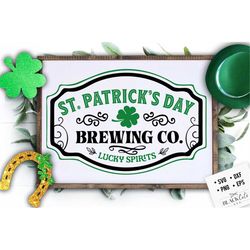Patricks Day Brewing Co SVG, St Patrick SVG, St Patricks Day SVG, St Patrick's Day Svg, St Patricks Svg, Shamrock Svg, C