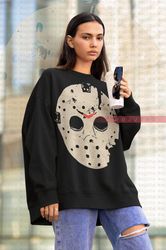 RETRO JASON VOORHEESE Sweatshirt, Friday the 13th Horror Shirt, Scary Jason Voorhees Sweater, Movie Michael Myers Retro,