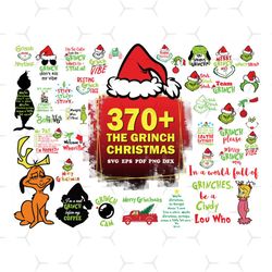 370 Files The Grinch Svg Bundle, Christmas Svg, Grinch Svg
