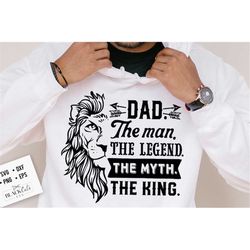 Dad the man the myth the legend svg, Lion Dad svg, Father's Day svg, Funny Dad svg, Birthday Dad svg, Dad svg, Vintage b