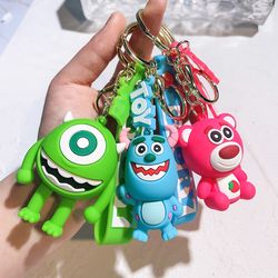 Toy Story Keychains Anime Buzz Lightyear Woody Lotso Keyring Collection Doll Bag Car Accessory Christmas Birthday