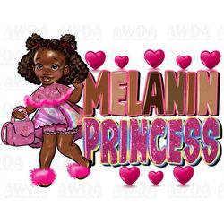 melanin princess png sublimation design download, afro girl png, african american png, afro baby png, sublimate designs