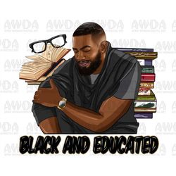 Black and educated black man png sublimation design download, afro American png, afro png, afro man png, black people pn