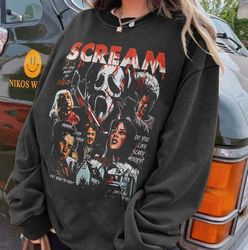 Scream Vintage Halloween T-Shirt, Ghostface Shirts, Horror Movie Tee, Halloween Shirt, Halloween Party Matching Shirt, H
