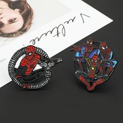 Disney Superhero Spider Man Badge Brooches Avengers Marvel Pin Backpack Decoration Spiderman Accessories Jewelry