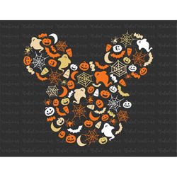 Halloween Ghosts Pumpkins Spiders Svg, Trick Or Treat Svg, Spooky Vibes Svg, Boo Svg, Fall Svg, Svg, Png Files For Cricu