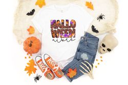 Halloween Vibes Shirt, Halloween Vibes Leopard Print Shirt, Halloween Shirt, Horror Shirt
