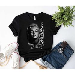 Marilyn Monroe Thermal Signature T-Shirt, Marilyn Monroe Shirt Fan Gifts, Marilyn Monroe Vintage Shirt, Marilyn Monroe M