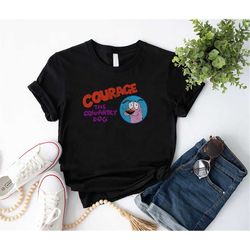 Courage The Cowardly Dog Retro 90s Animated TV Cartoon Series T-Shirt, Courage The Cowardly Dog Shirt Fan Gift, Courage