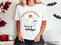 Creep It Real Shirt, Halloween Shirt, Fall Shirts, Ghost Shirt, Vintage Tee, Retro Halloween Shirt, Funny Halloween Shir