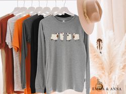 Halloween Shirt, Ghost Cows Shirt, Ghost Shirt, Cow Lover Gift, Halloween Animals, Cute Cow, Fall Shirt for Women, Hallo