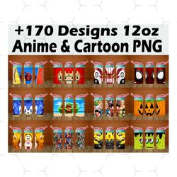 Kids Cartoon 170 Design 12oz Kids Cup 12oz Kids Tumbler PNG  kids hero png Flip Top / sippy Cup PNGSublimation TumblerD