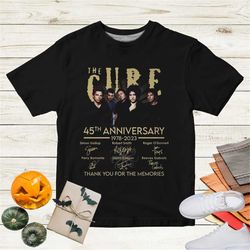 The Cure 45th Anniversary 1987 - 2023 T shirt, The Cure Band Unisex T shirt For Men and Women, The Cure  Band