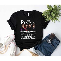 Signature The Beatles 63 Years T-Shirt, Rock Band The Beatles 90s Vintage Shirt, The Beatles Fan Lovers Shirt, The Beatl