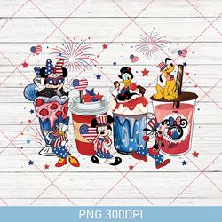 Cute Disney Happy 4th of July PNG 300DPI, Fourth of July PNG, Disney patriotic PNG, Memorial day PNG, Disney PNG