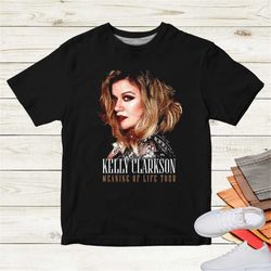 New Rare Kelly Clarkson Tour T-Shirt 2023 Short Sleeve Unisex S-5XL Shirt, Vintage Kelly Clarkson American Idol Unisex T