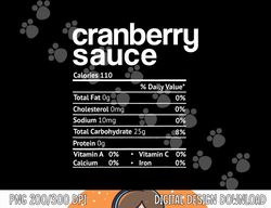 Cranberry Sauce Nutrition Funny Thanksgiving Christmas food  png,sublimation copy