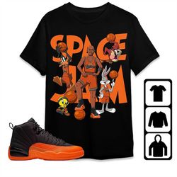 AJ 12 Brilliant Orange Unisex T-Shirt, Tee, Sweatshirt, Hoodie, MJ Tune Squad, Shirt To Match Sneaker