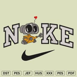 Nike x Walle Embroidery Design - Nike Machine Embroidery Files - DST, PES, JEF