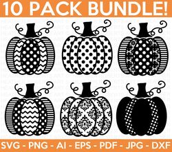 Pumpkin Patterns SVG Bundle, Pumpkin SVG, Pumpkin Vector, Halloween Svg, Pumpkin Shirt svg, Halloween Shirt SVG, Cut Fil