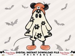 Spooky Daisy Ghost SVG, Halloween Mickey Svg, Halloween Masquerade Svg Halloween Clipart, Halloween Svg, Kids Halloween