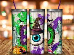 Boo Eyes Witch Hat Tumbler Png,Halloween Tumbler Png,Halloween Png,20oz Skinny Tumbler,Halloween Sublimation,Sublimation