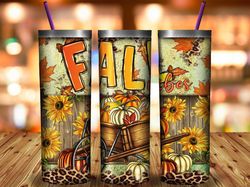 Fall Vibes Tumbler Png Sublimation Design,20oz Skinny Tumbler Png,Pumpkin Tumbler Png,Wheelbarrow png,Sunflower Tumbler